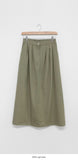 Lovey pin tuck cotton banding long skirt