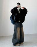 Patchwork Balloon Wide Denim