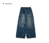 Muscle Cargo Denim Wide Pants
