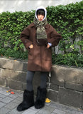 (WOOL) ALPACA STRAP HALF COAT