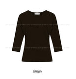 Heez Basic Round Three Quarter Long Sleeve