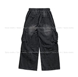 Hard Vintage Washed Cargo Denim Pants