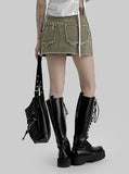 Studded Cotton Skirt
