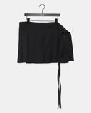 [MADE] Rerek Ribbon Strap Layered Wrap Skirt Pants