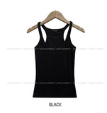 [U-BASIC] Boldy Line Ribbed Crop Sleeveless