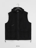 [Unisex] iie Pocket Nylon Hooded Vest