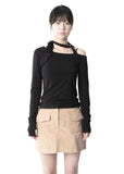 SCARF LONG SLEEVE TOP