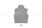(WOOL) HIGH-NECK KNIT VEST