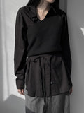 Cashmere wool diagonal knit vest