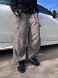 Unisex Slick Corduroy Cargo Pants