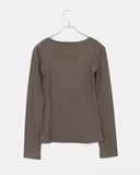 [MADE] Newbe Lace Point Button Ribbed Long Sleeve T-Shirt