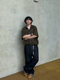 Non-fade raw wide denim