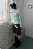 HAZY SLIM LONG SLEEVELESS
