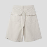 Leaden Stud Cotton Bermuda Shorts