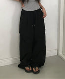 Bills Nylon Cargo Pintuck String Wide Pants