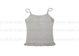 FRILL BUTTON SLEEVELESS