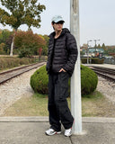 Double pocket washed denim pants
