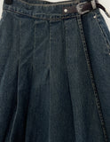 Lach Western Denim Midi Skirt