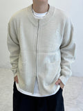 Rio Diamond Damage Knit Zip-Up