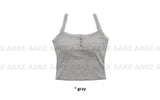 [with cup] LACE BUTTON SLEEVELESS