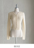 Aaron V-neck Punching Knit Cardigan