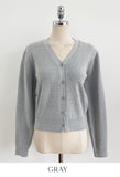 Lensi V-neck basic knit cardigan