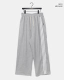Kinda Track Snap Button Wide Long Training Pants