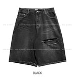 Shark Cutting Bermuda Denim Pants
