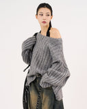 Raven wool ribbed crop knit