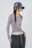 Mild see-through long sleeve