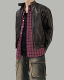 track leather jacket