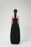 LONG TIE HALTER TOP