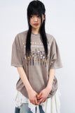 Curse many cross pigment over T-shirt