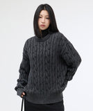 Davin pigment cable sweater