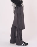 Flow skirt layered bootcut pants