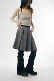 Grace pleated midi skirt