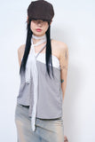 Wrinkle see-through summer scarf