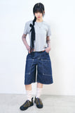 Tomboy non-fade indigo denim shorts