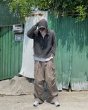 Hito pintuck cargo pants