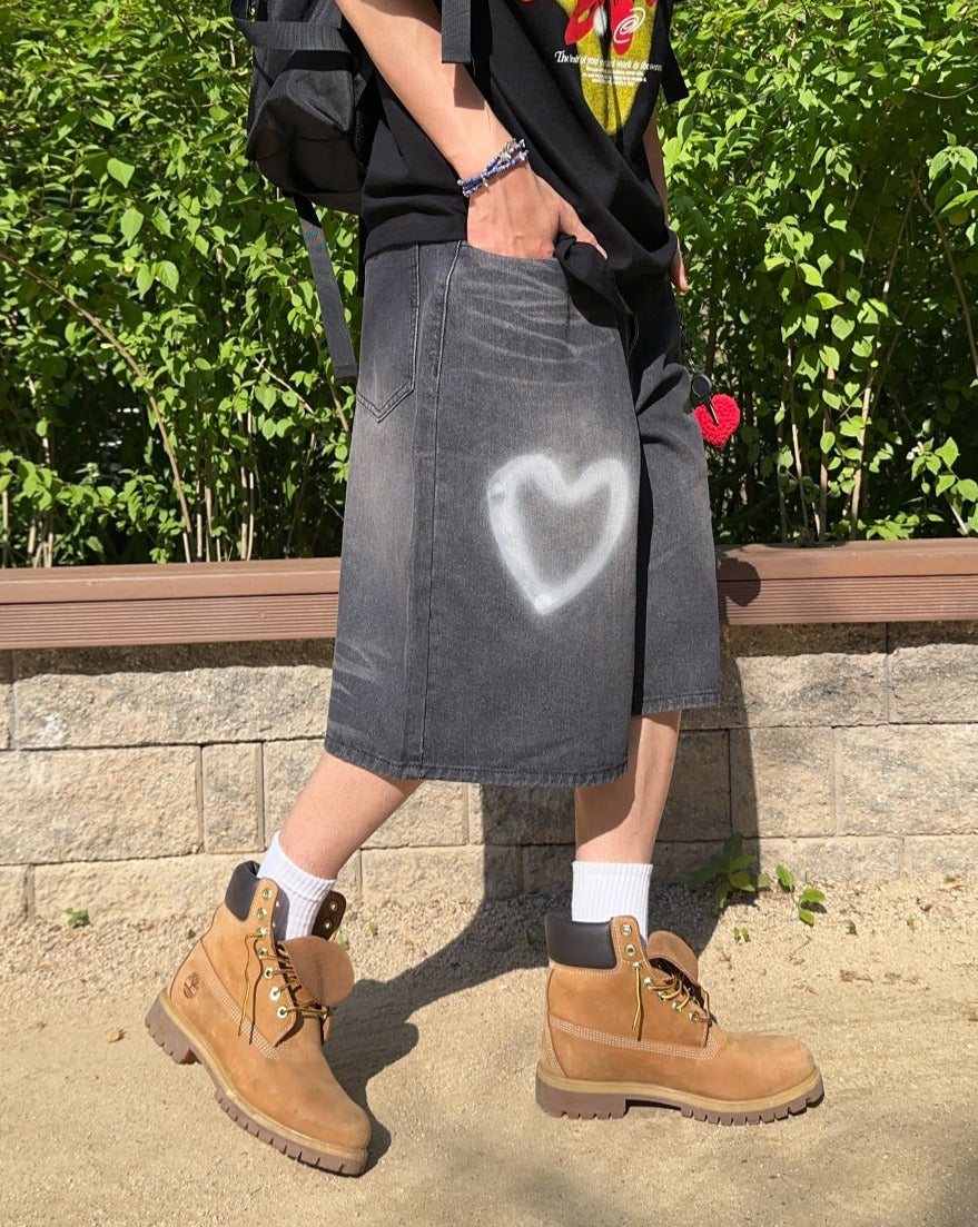 【SCENERITY】From Heart Washed Bermuda Pants SCENERITY (シナリティ) - フロムハートウォッシュ加工