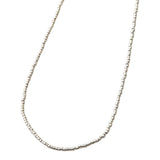 silver beads necklace