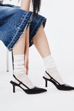 Pointed toe stiletto slingback heels