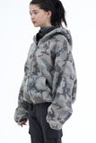 Donald camouflage fleece shearling jacket