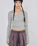 Hazel hooded crop long sleeve