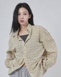 Cityscape seersucker check shirt