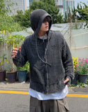 Pico Grunge Mesh Hooded Zip-Up
