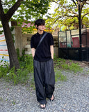 Leoun openwork short sleeve knit