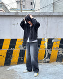 Poi two-way hooded zip-up