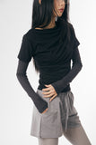 Lottie front drape T-shirt
