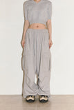 New pin-tuck cargo sweatpants